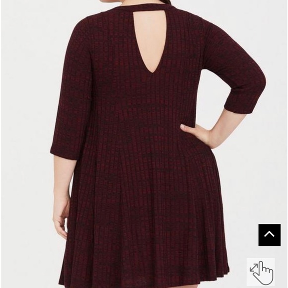 Torrid mini rib knit mock neck dress 2X - Picture 3 of 9